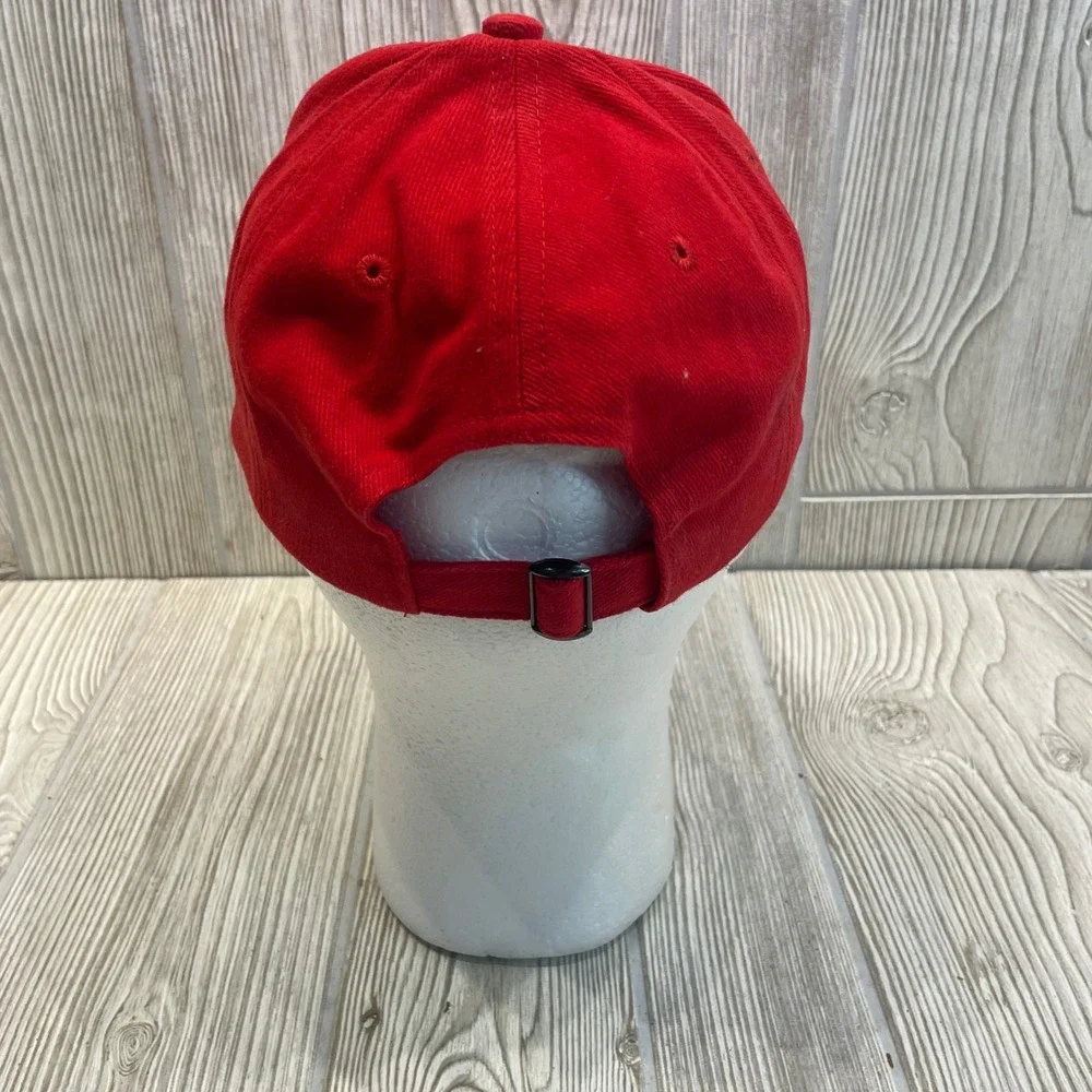 Inari Finland Red Cotton Baseball Cap Adjustable Hat Sandwich Brim